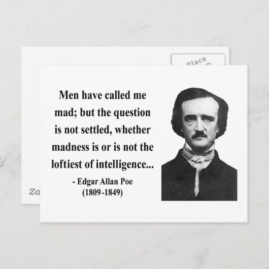 Edgar Allen Poe Zitat 9b Postkarte (Vorne/Hinten)