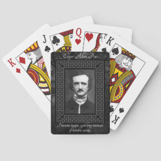 Edgar Allen Poe Zitat Creepy Vintag Black/Grey Spielkarten