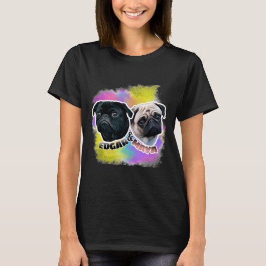 Edgar & Maya PewDiePie Mops 518 T-Shirt (Vorderseite)
