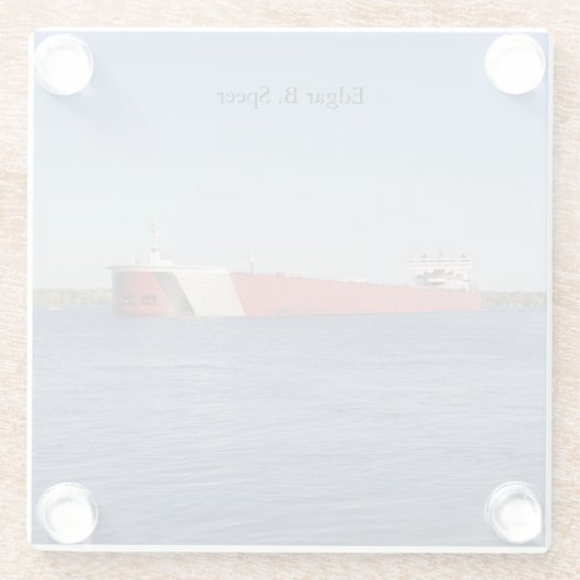 Edgar B. Speer Glas Untersetzer (Rückseite)