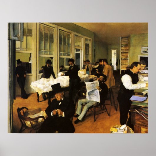 Edgar Degas A Cotton Office in New Orleans Poster (Vorne)