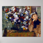 Edgar Degas A Woman sitzt neben einer Vase der Blu Poster (Vorne)