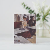 Edgar Degas - Absinthe 1876 man Woman Cafe Oil Postkarte (Stehend Vorderseite)