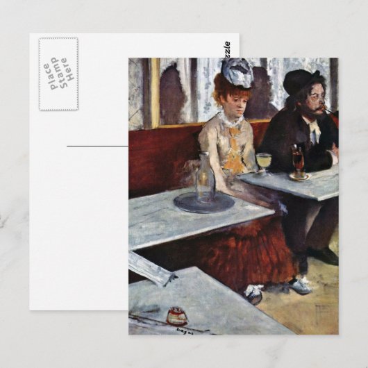 Edgar Degas - Absinthe Postkarte (Vorne/Hinten)