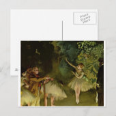 Edgar Degas - Ballet 1875 Dancer Dance girls tutu Postkarte (Vorne/Hinten)