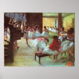 Edgar Degas - Ballet 1879-80 Shoe Stair Dancer Oil Poster