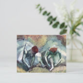 Edgar Degas - Ballet Dancers Tying Shoes Postkarte (Stehend Vorderseite)