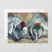 Edgar Degas - Ballet Dancers Tying Shoes Postkarte (Vorne/Hinten)