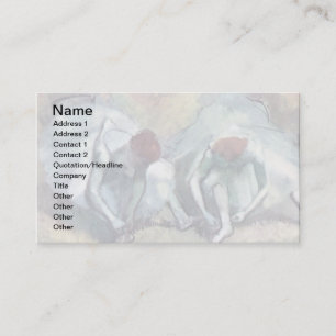 Edgar Degas - Ballet Dancers Tying Shoes Visitenkarte