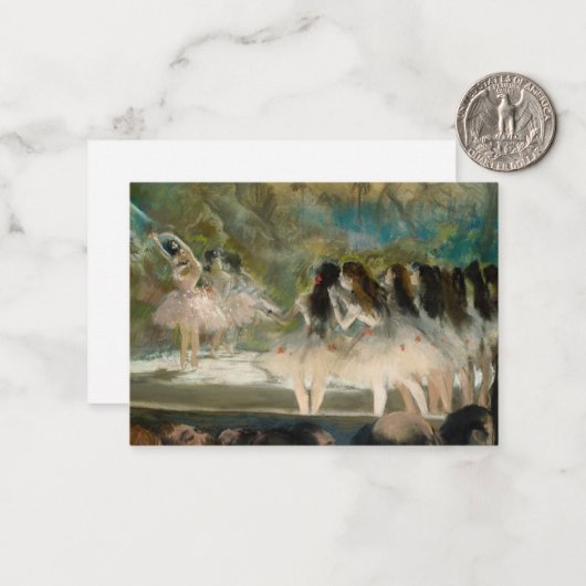 Edgar Degas - Ballett an der Pariser Oper Mitteilungskarte (Vorderseite/Rückseite Beispiel)