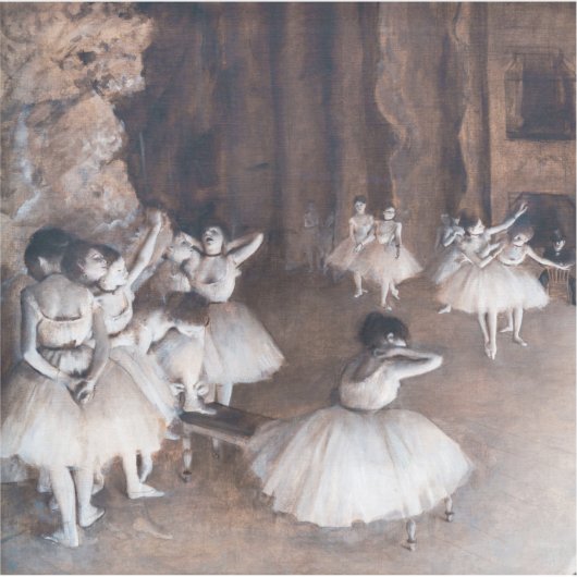 Edgar Degas - Ballett-Probe auf Bühne Aufkleber (Vorderseite)