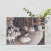 Edgar Degas - Ballett-Probe auf Bühne Dankeskarte (Stehend Vorderseite)