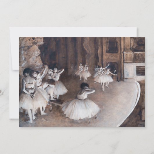 Edgar Degas - Ballett-Probe auf Bühne Einladung (Vorderseite)