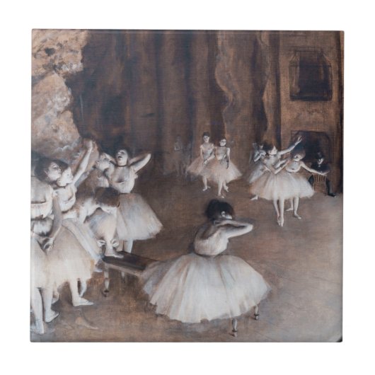 Edgar Degas - Ballett-Probe auf Bühne Fliese (Vorderseite)