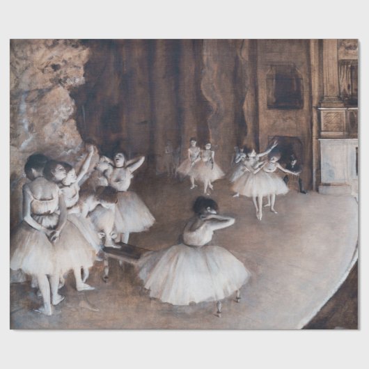 Edgar Degas - Ballett-Probe auf Bühne Geschenkpapier (Flach)