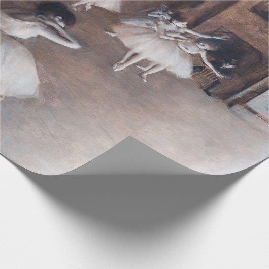 Edgar Degas - Ballett-Probe auf Bühne Geschenkpapier (Ecke)