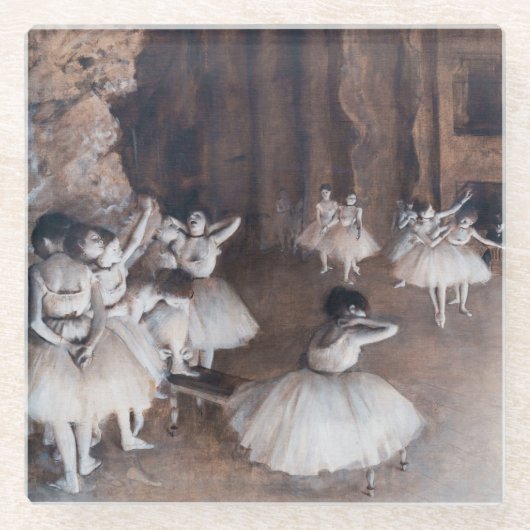Edgar Degas - Ballett-Probe auf Bühne Glasuntersetzer (Vorderseite)