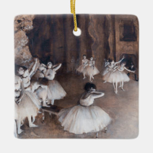 Edgar Degas - Ballett-Probe auf Bühne Keramikornament