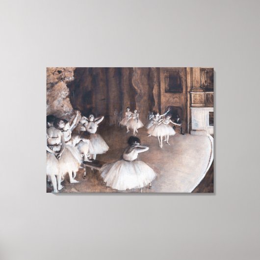 Edgar Degas - Ballett-Probe auf Bühne Leinwanddruck (Vorderseite)
