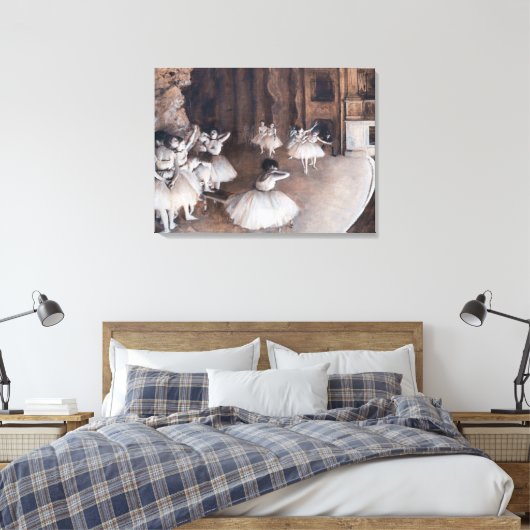 Edgar Degas - Ballett-Probe auf Bühne Leinwanddruck (Insitu (Schlafzimmer))