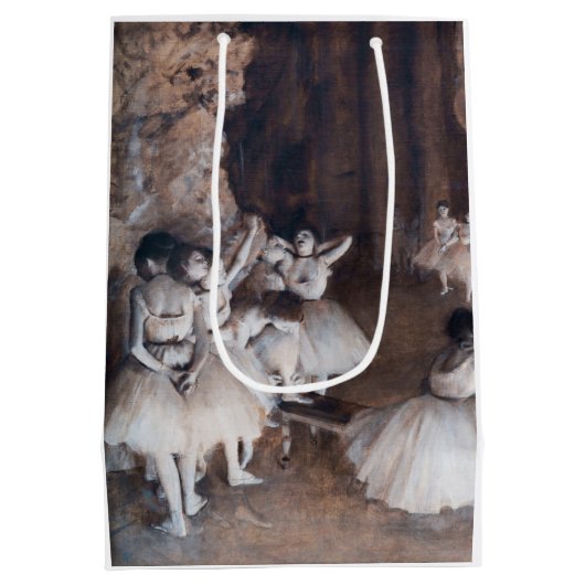 Edgar Degas - Ballett-Probe auf Bühne Mittlere Geschenktüte (Rückseite)