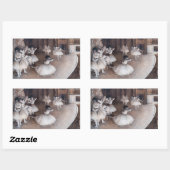 Edgar Degas - Ballett-Probe auf Bühne Rechteckiger Aufkleber (Blatt)