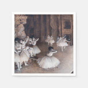 Edgar Degas - Ballett-Probe auf Bühne Serviette