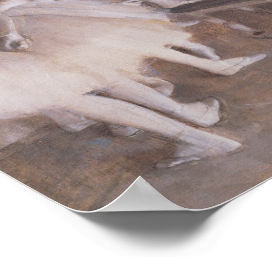 Edgar Degas | Ballett-Probe auf der Bühne, 1874 Poster (Ecke)