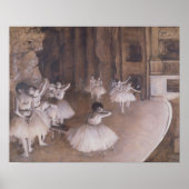 Edgar Degas | Ballett-Probe auf der Bühne, 1874 Poster (Vorne)