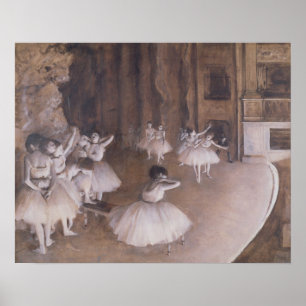 Edgar Degas   Ballett-Probe auf der Bühne, 1874 Poster