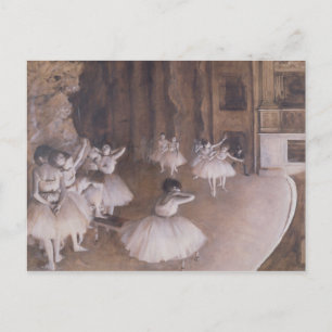 Edgar Degas Ballett-Probe auf der Bühne, 1874 Postkarte