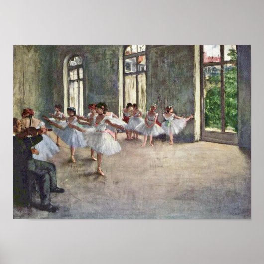 Edgar Degas - Ballett-Probe Poster (Vorne)