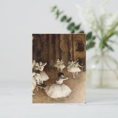 Edgar Degas - Ballett-Probe über Bühne Dankeskarte (Stehend Vorderseite)