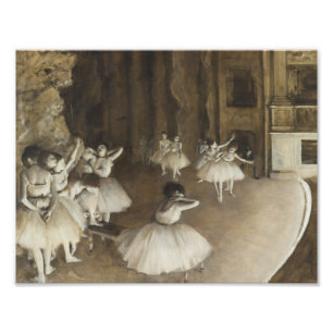 Edgar Degas - Ballett-Probe über Bühne Fotodruck