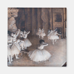 Edgar Degas - Ballettprobe auf der Bühne Magnet