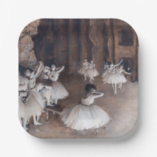 Edgar Degas - Ballettprobe auf der Bühne Pappteller