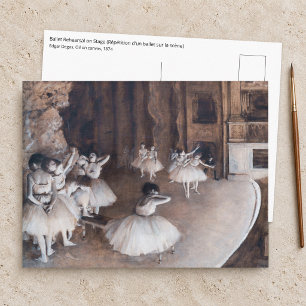 Edgar Degas - Ballettprobe auf der Bühne Postkarte