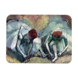 Edgar Degas - Balletttänzerinnen binden Schuhe Magnet