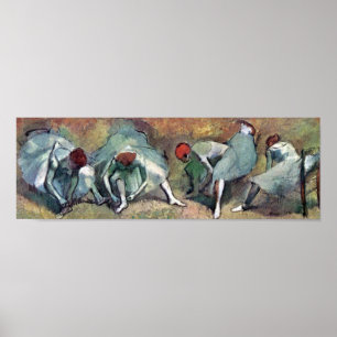 Edgar Degas - Balletttänzerinnen binden Schuhe Poster