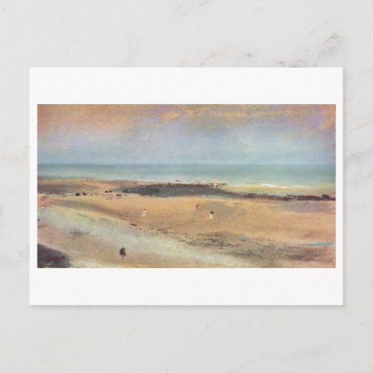Edgar Degas - Beach @ Low Tide 1869-70 Pastellfarb Postkarte (Vorderseite)