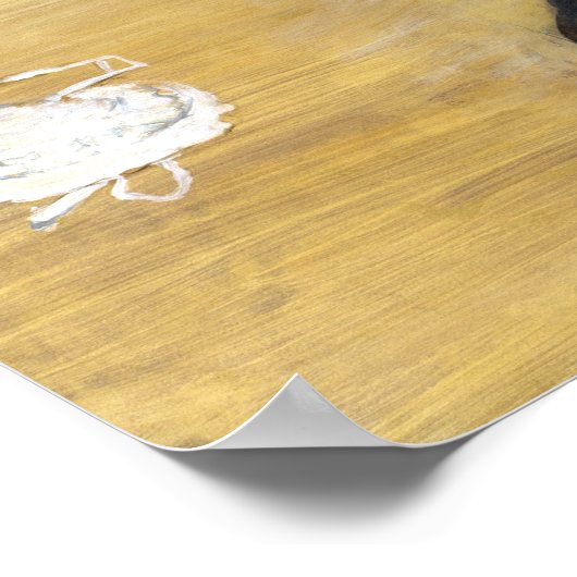 Edgar Degas Beach Scene Poster (Ecke)