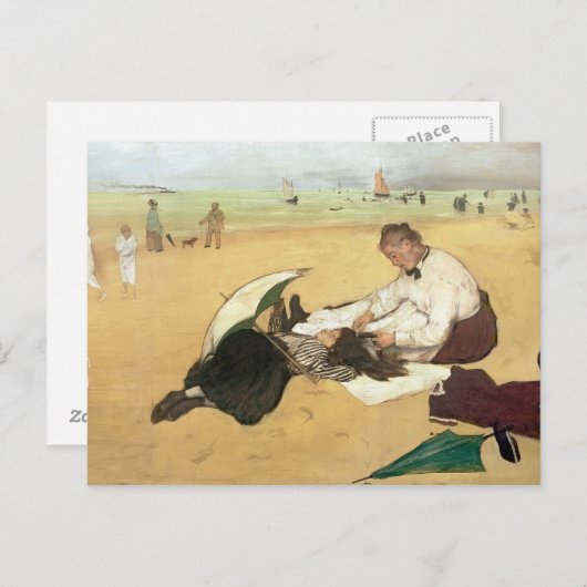 Edgar Degas | Beach scene Postkarte (Vorne/Hinten)