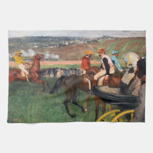 Edgar Degas - Bei den Pferderennen Geschirrtuch