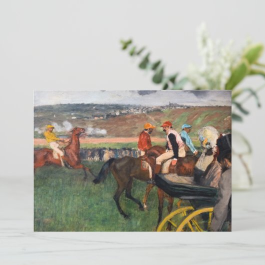 Edgar Degas - Bei den Rennen Einladung (Stehend Vorderseite)