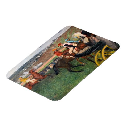 Edgar Degas - Bei den Rennen Magnet (Linke Seite)