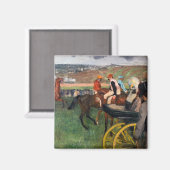 Edgar Degas - Bei den Rennen Magnet (Vorderseite/Rückseite)