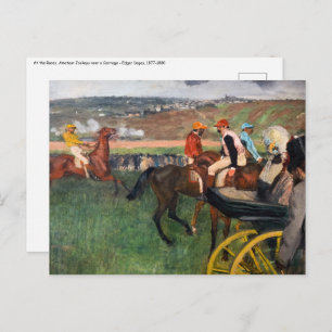 Edgar Degas - Bei den Rennen Postkarte