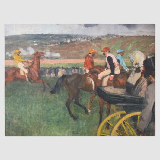 Edgar Degas - Bei den Rennen Seidenpapier (Vorderseite)