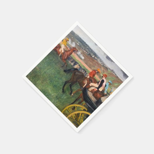 Edgar Degas - Bei den Rennen Serviette (Ecke)