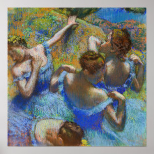 Edgar Degas - Blaue Tänzerinnen Poster